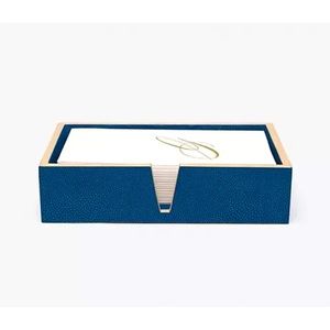 Pigeon & Poodle NEW Manchester Navy Hand Towel Tray 9"L X 5.5"W X 2"H, Pack of 2